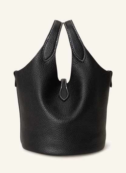 POLO RALPH LAUREN Beuteltasche PEBBLE-PLY – SCHWARZ / SILBER