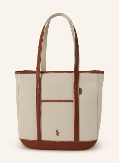 POLO RALPH LAUREN Shopper – CREME / COGNAC
