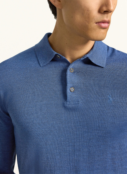 POLO RALPH LAUREN Strick-Poloshirt – BLAU