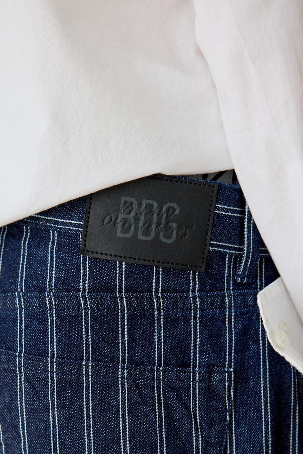 BDG Nitro Dual Pinstripe Baggy Fit Jeans - Vintage Denim Dark