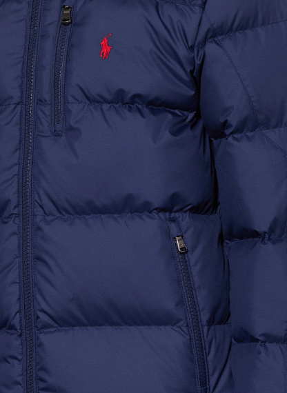 POLO RALPH LAUREN Daunenjacke mit abnehmbarer Kapuze – DUNKELBLAU