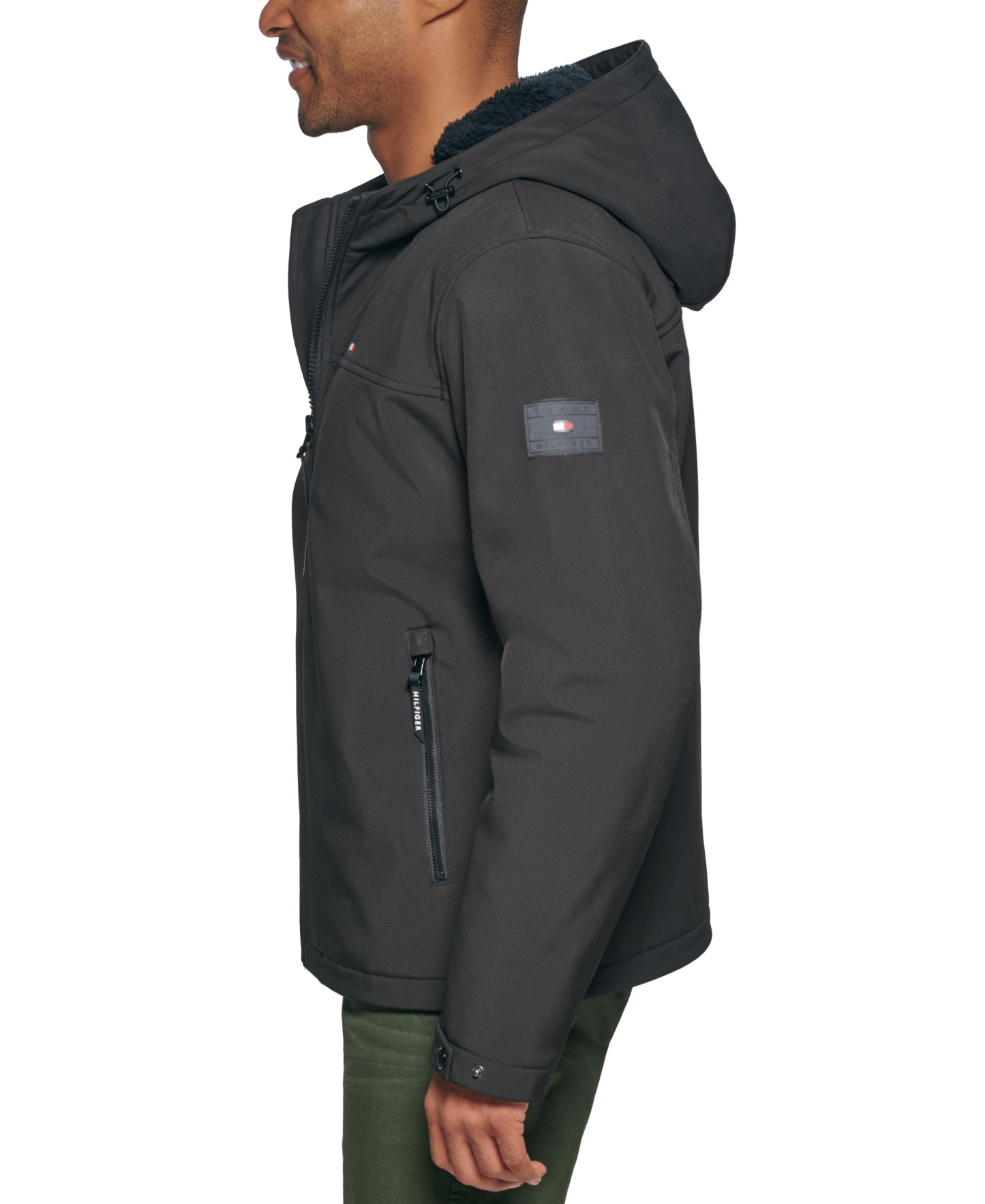 Tommy Hilfiger Men's Softshell Hooded Jacket - Black