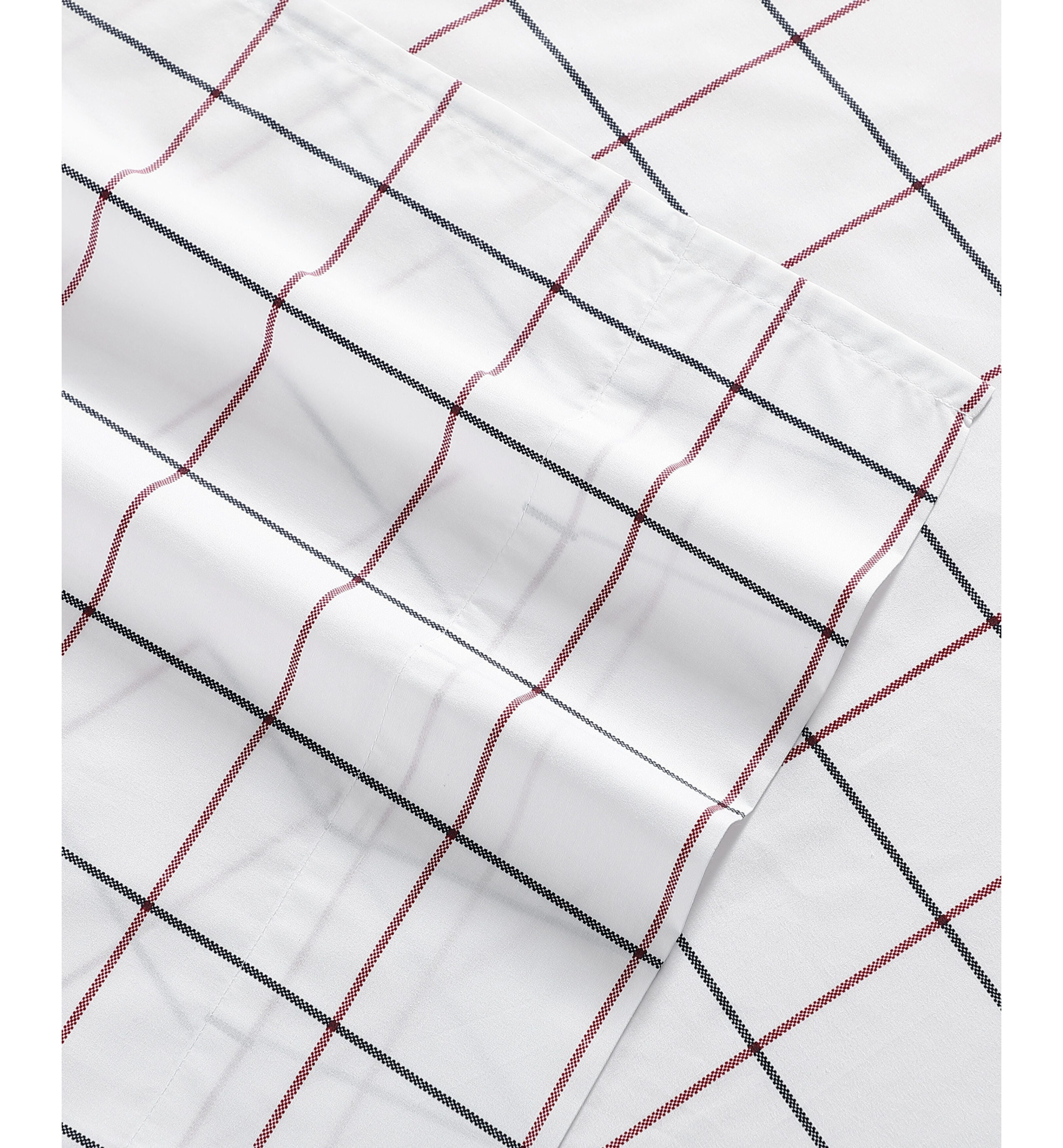 Tommy Hilfiger Printed 200-Thread Count Cotton Percale Sheet Set - Glasgow Windowpane