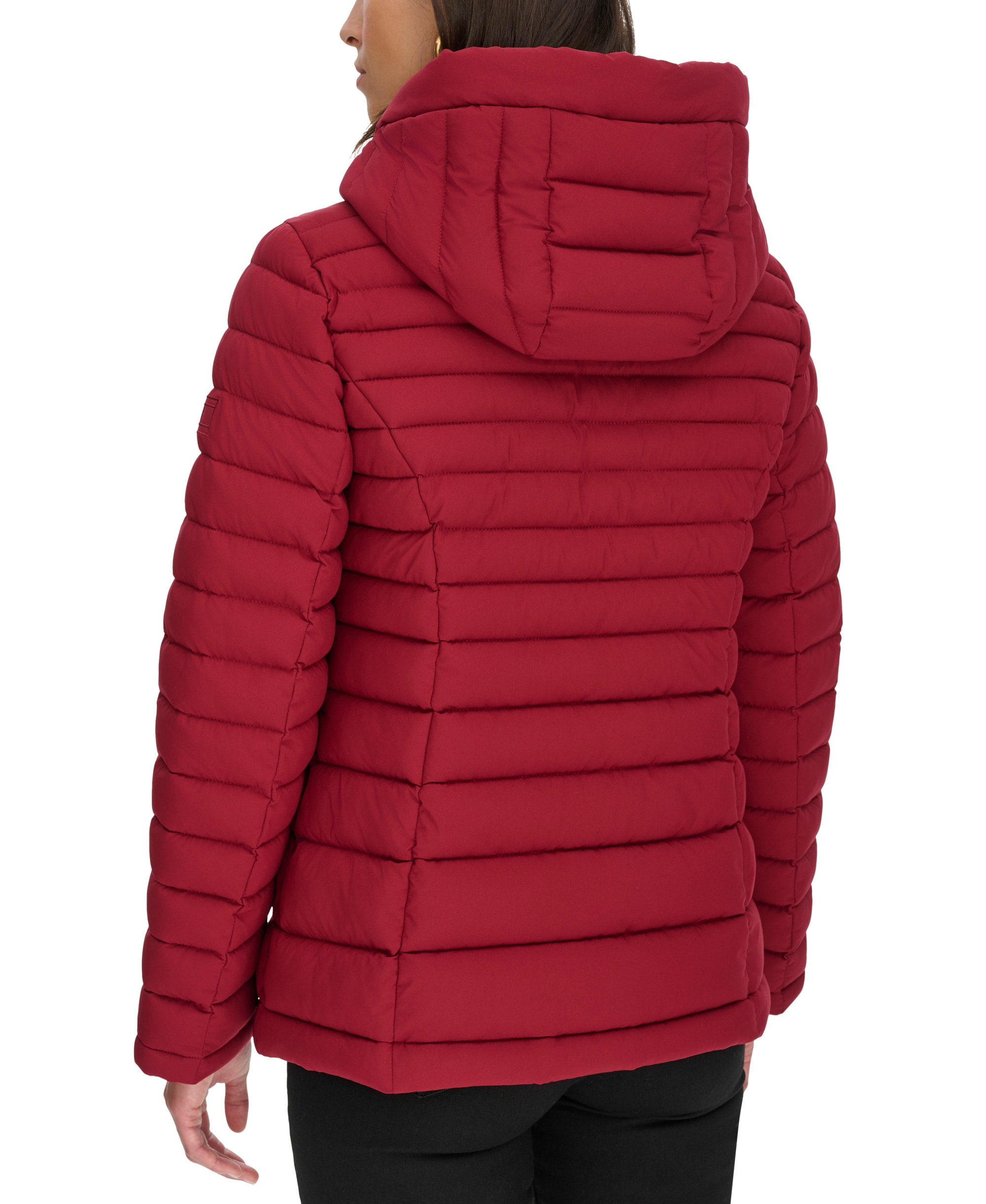 Tommy Hilfiger Women's Hooded Packable Puffer Coat - Rouge
