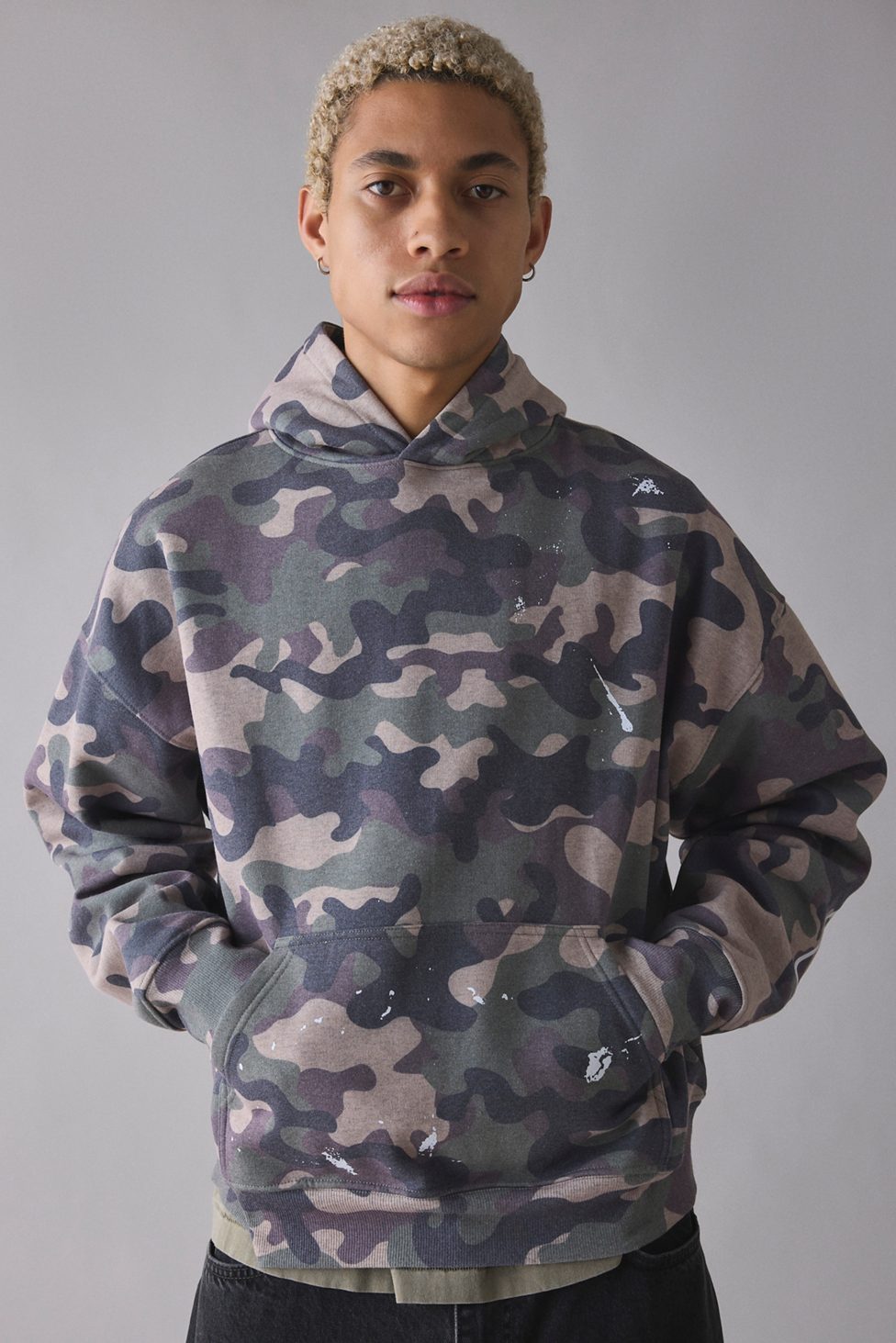 Ford Graphic Camo Paint Splatter Hoodie Sweatshirt - Camo