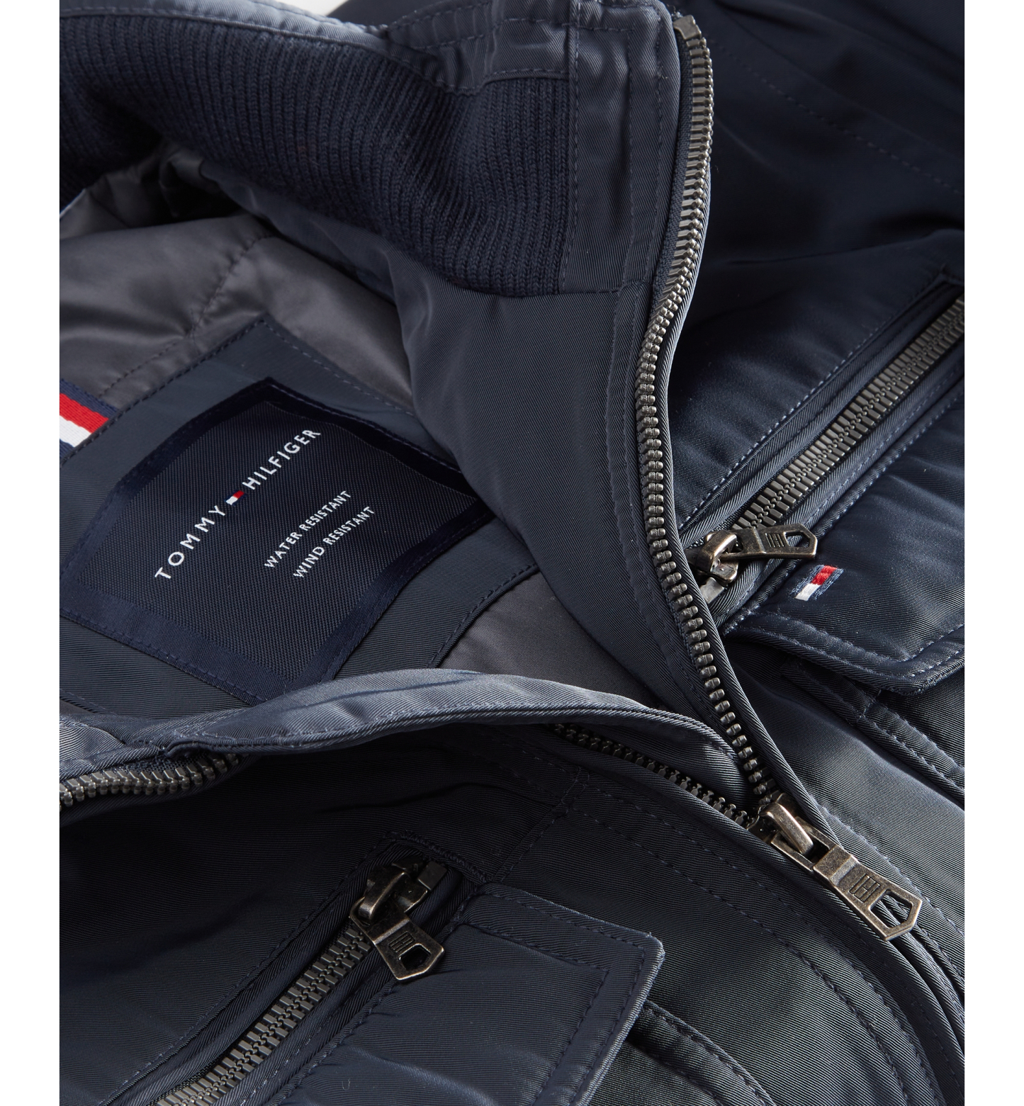 Tommy Hilfiger Men's Four-Pocket Filled Performance Bomber Jacket - Navy