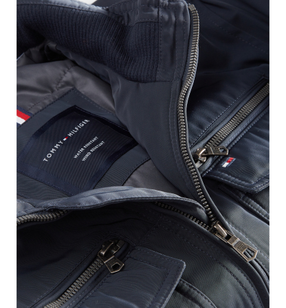 Tommy Hilfiger Men's Four-Pocket Filled Performance Bomber Jacket - Navy