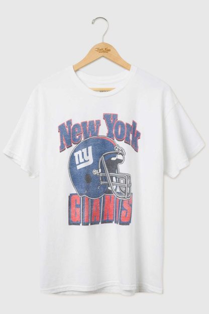 Junk Food NFL Throwback Helmet Flea Market Tee - New York Giants