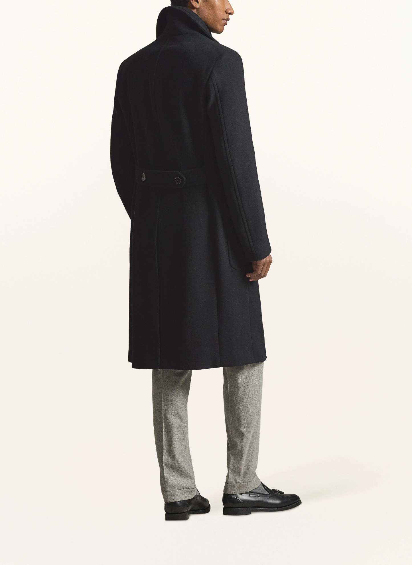 POLO RALPH LAUREN Wollmantel MELTON – SCHWARZ