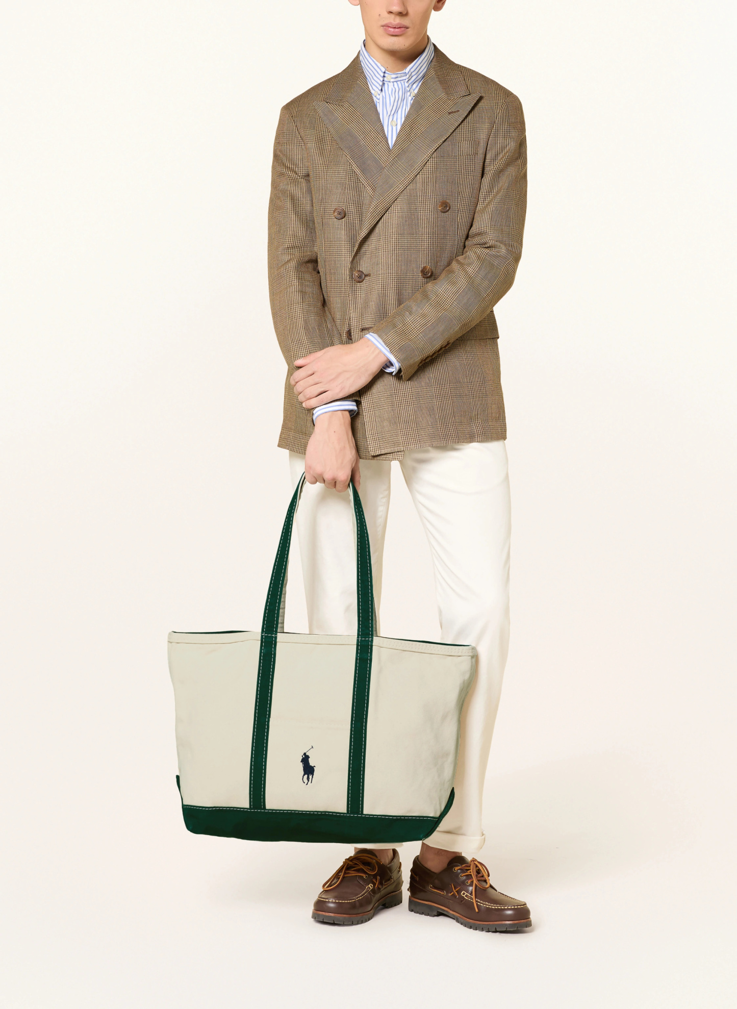 POLO RALPH LAUREN Shopper – CREME / GRÜN