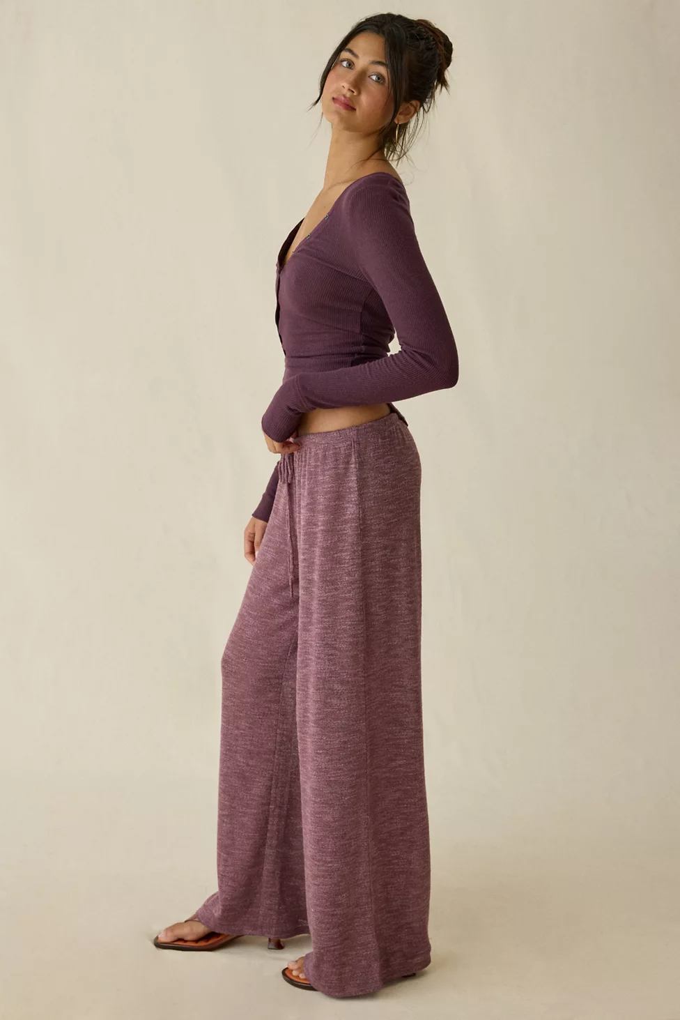 Out From Under Bella Semi-Sheer Swit Beach Pants - Washed Wine