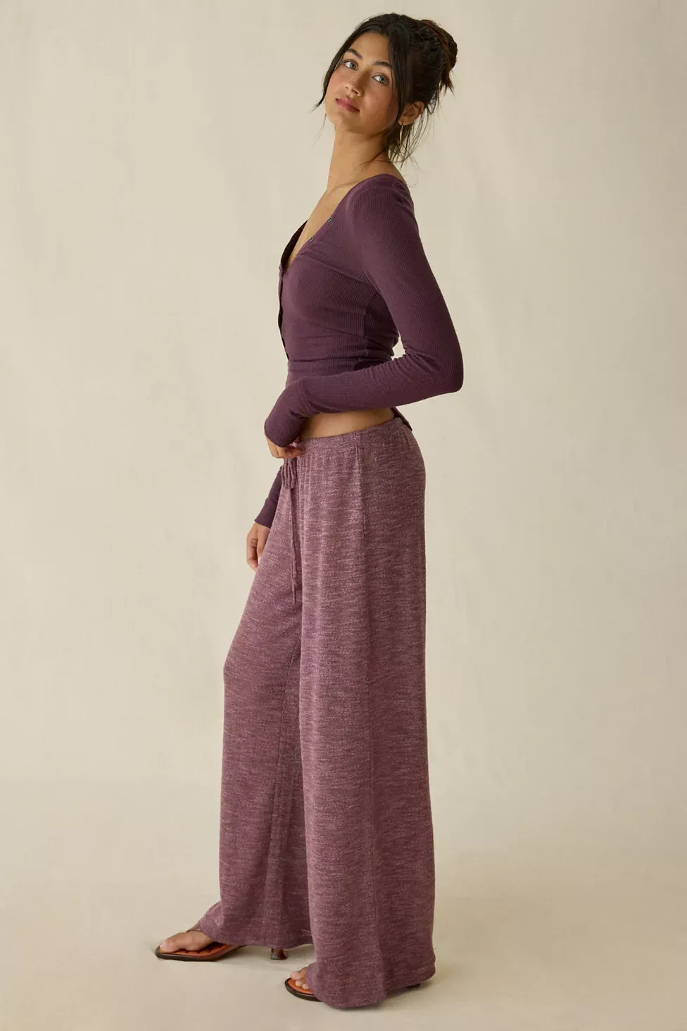 Out From Under Bella Semi-Sheer Swit Beach Pants - Washed Wine