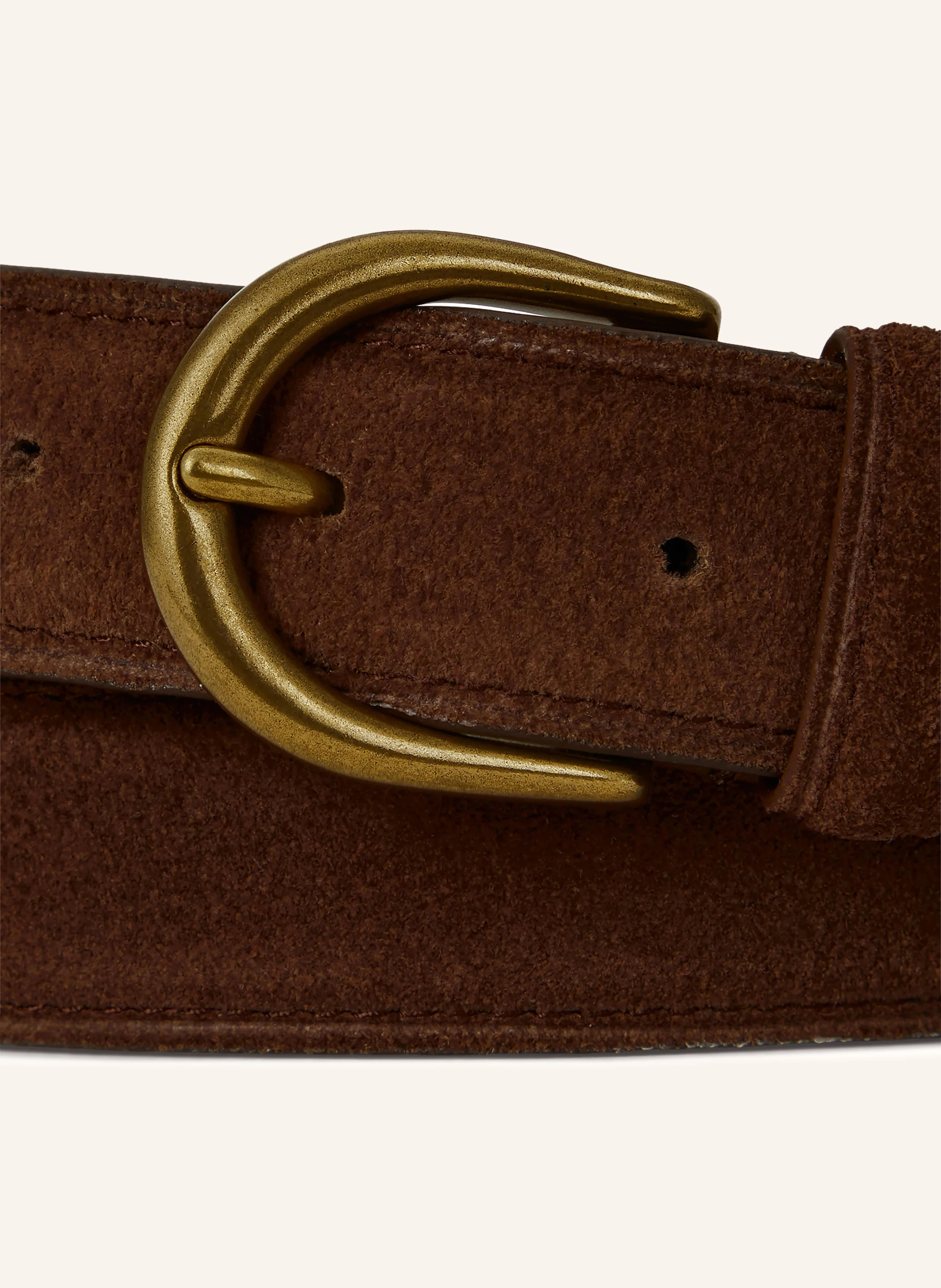 POLO RALPH LAUREN Ledergürtel – DUNKELBRAUN / GOLD