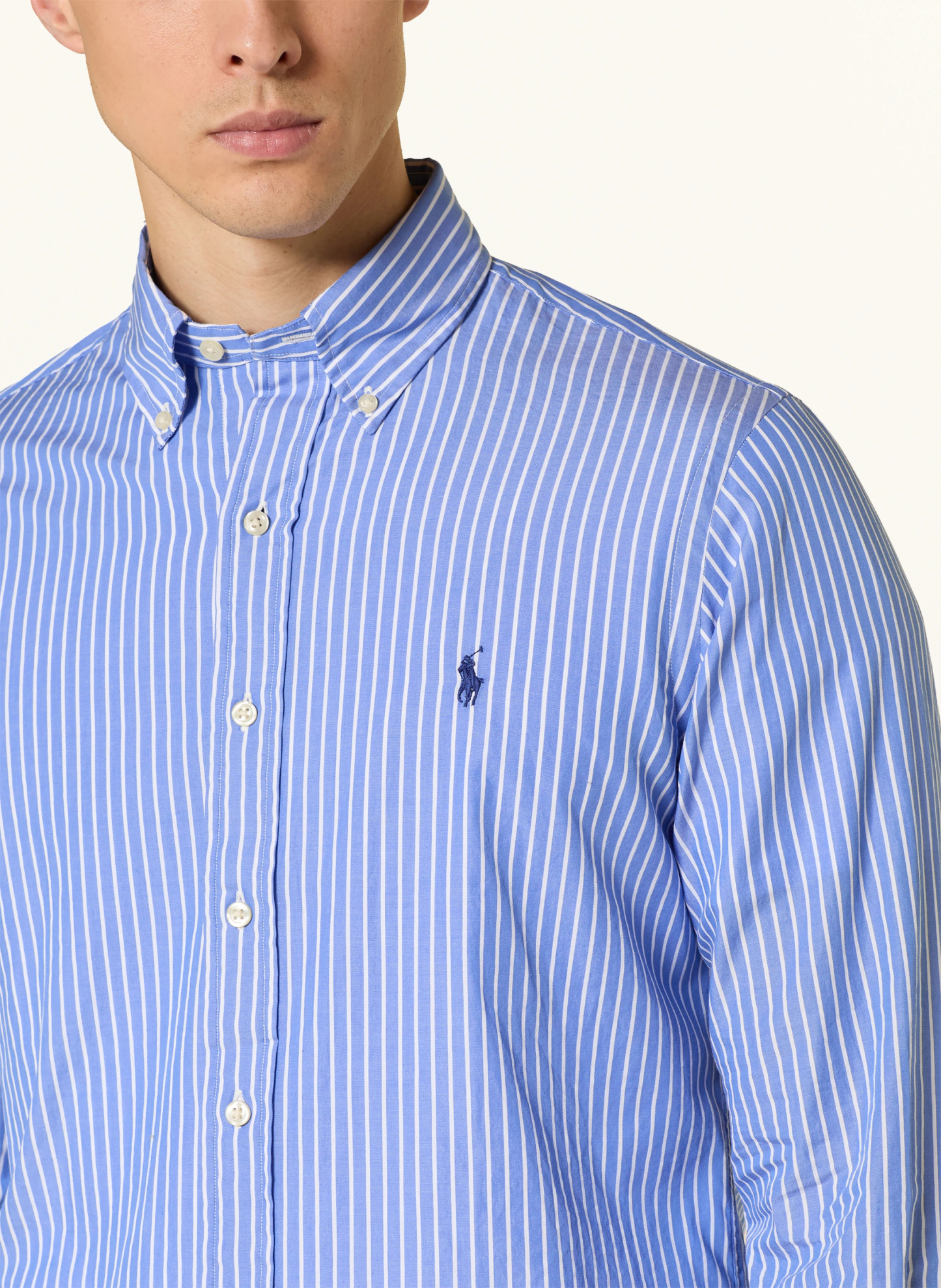 POLO RALPH LAUREN Hemd Custom Fit – BLAU / WEISS