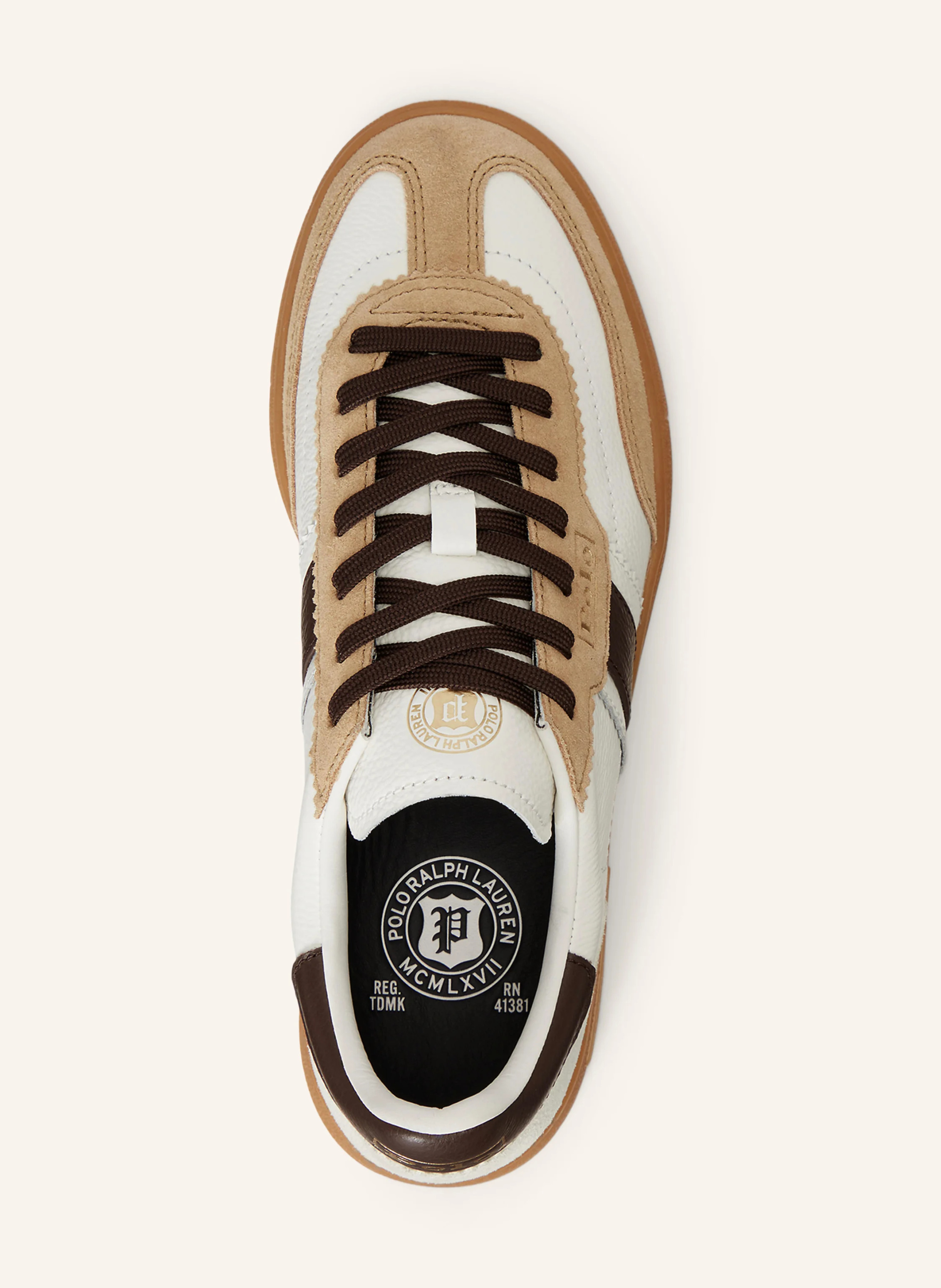 POLO RALPH LAUREN Sneaker – WEISS / BRAUN / BEIGE