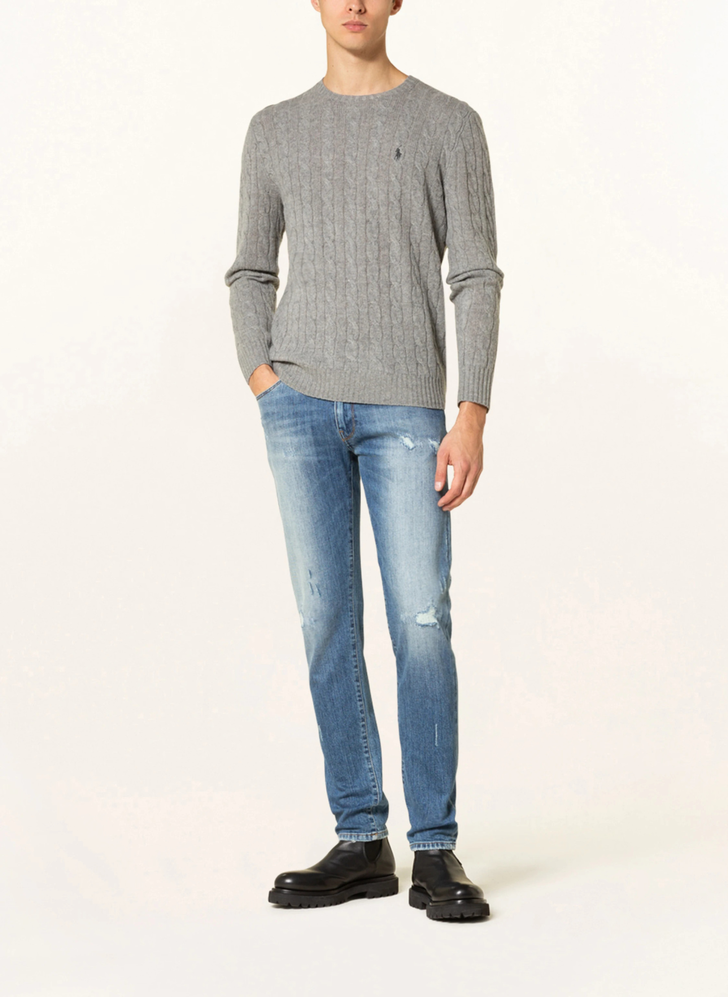 POLO RALPH LAUREN Pullover – GRAU