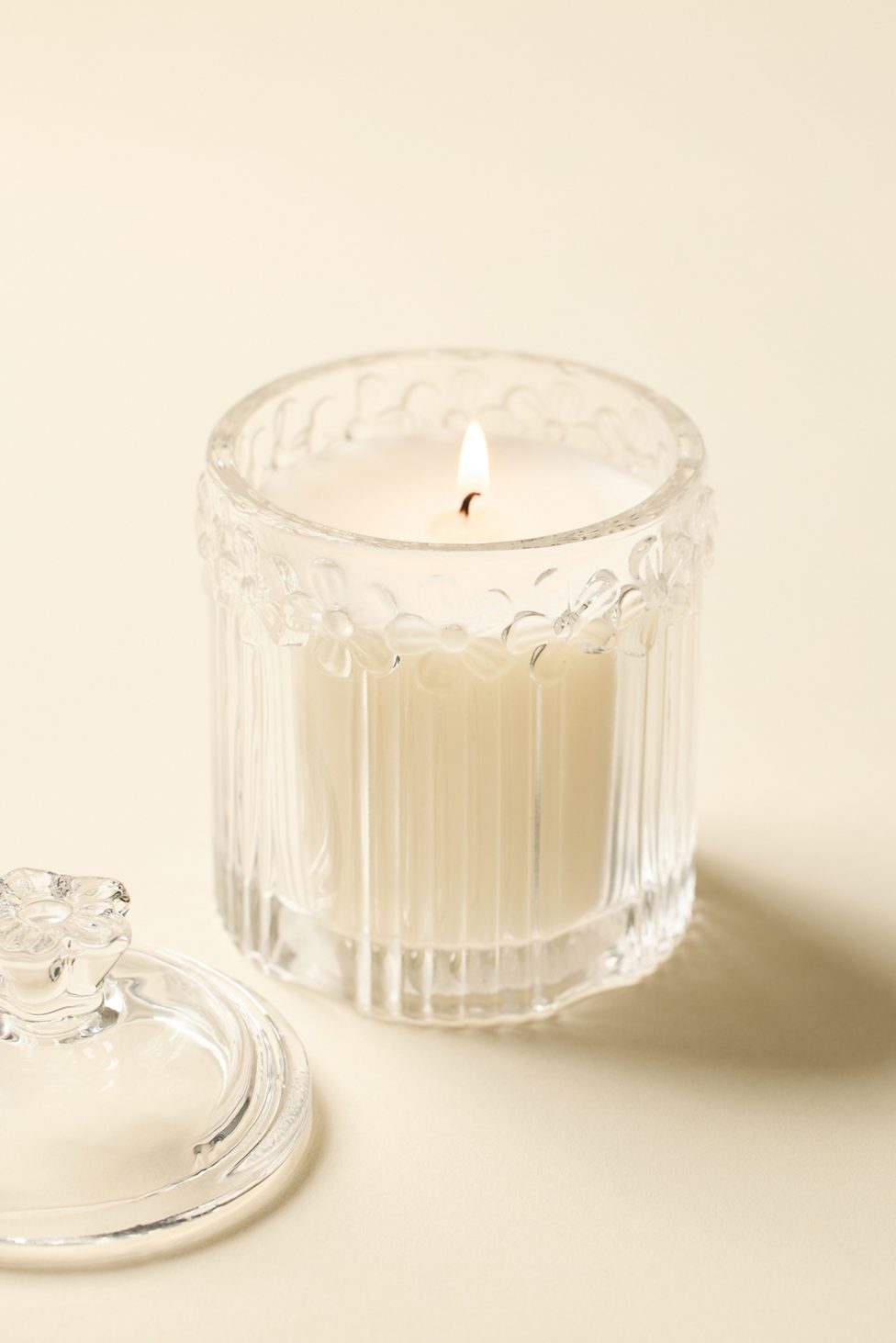 Glass Flower Jar 7 oz Scented Candle - Lucid Dreams