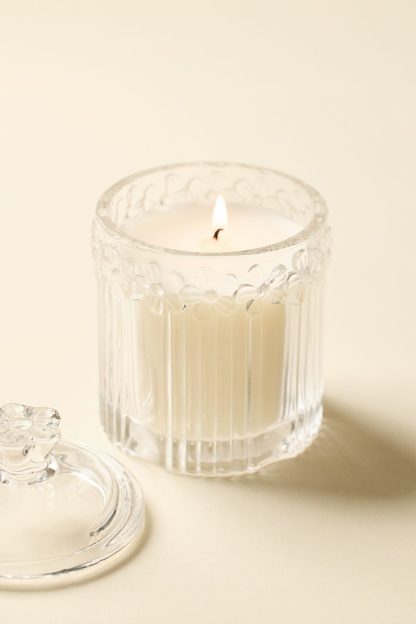 Glass Flower Jar 7 oz Scented Candle - Lucid Dreams
