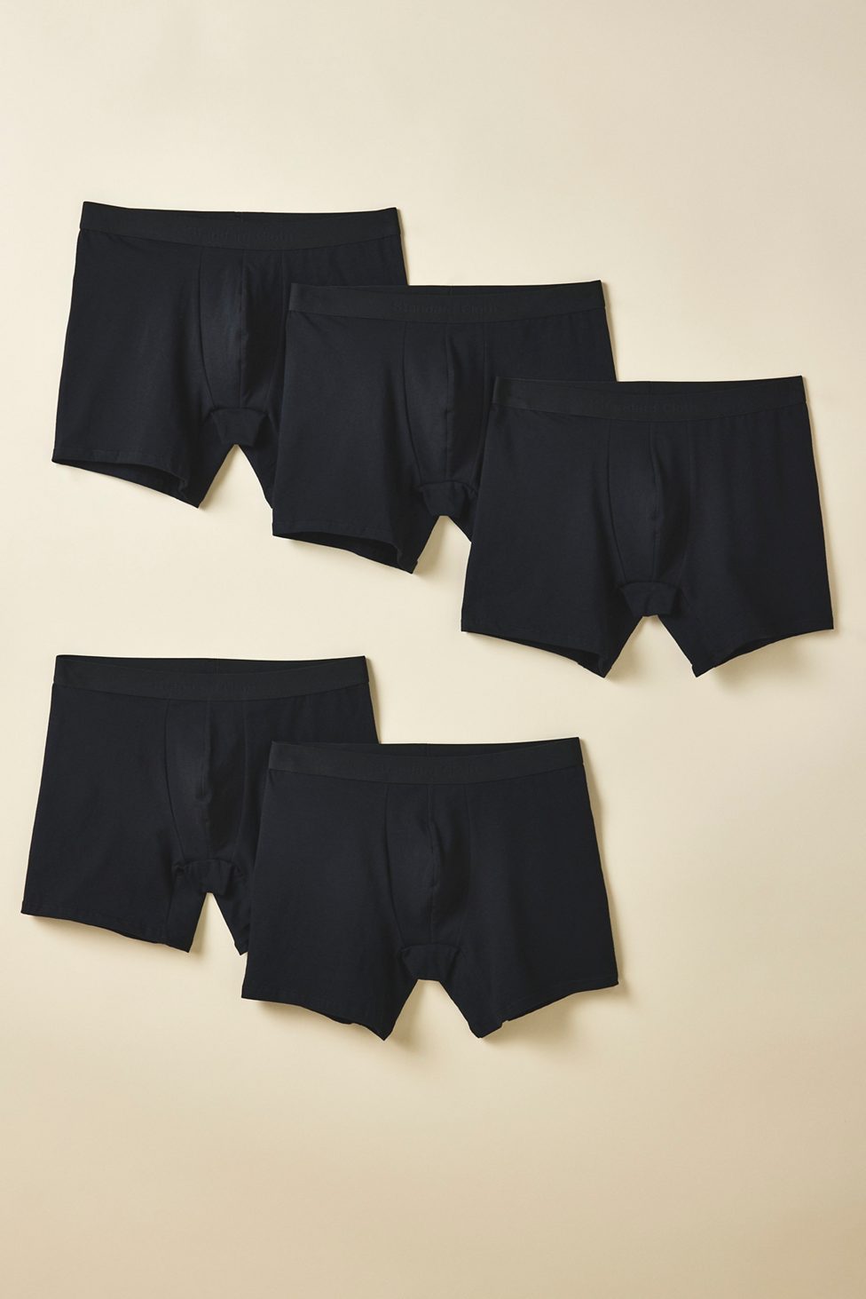 Standard Cloth Stretch Boxer Brief 5-Pack - Black