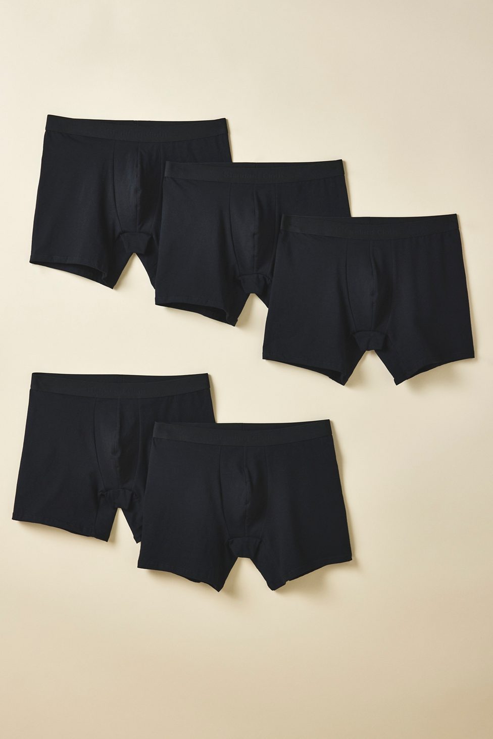 Standard Cloth Stretch Boxer Brief 5-Pack - Black