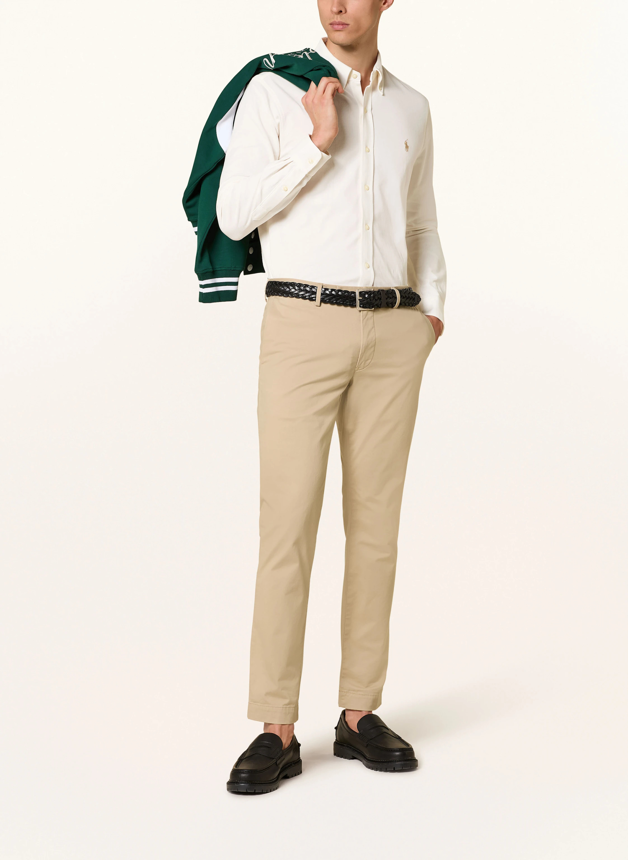 POLO RALPH LAUREN Piqué-Hemd Custom Fit – ECRU
