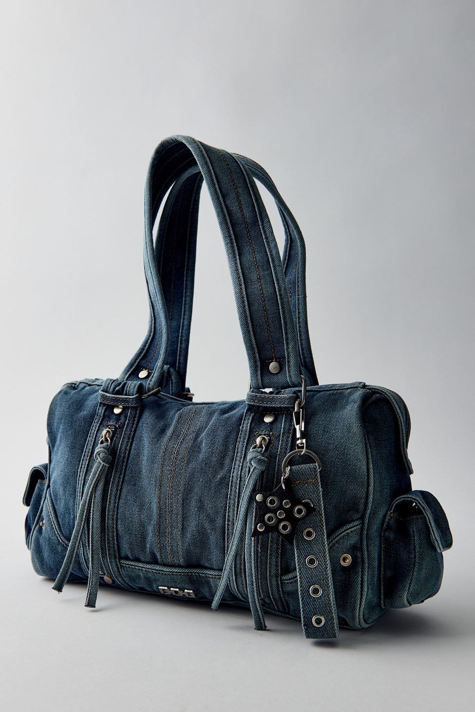 BDG Mixed Medium Charm Shoulder Bag - Indigo