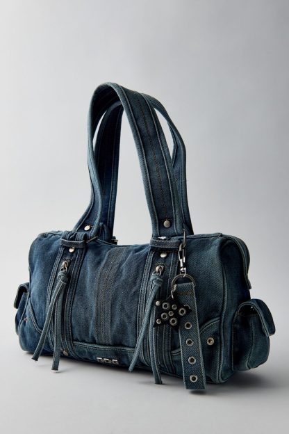 BDG Mixed Medium Charm Shoulder Bag - Indigo