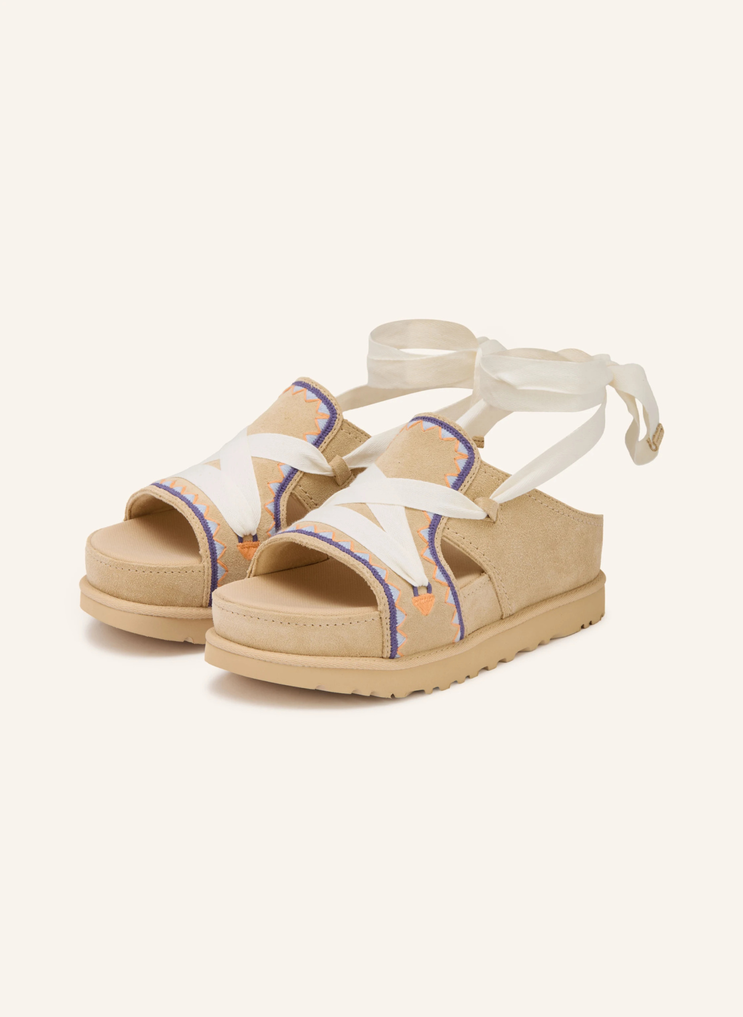 UGG Plateau-Sandalen GOLDENSTAR – BEIGE / HELLORANGE / BLAU