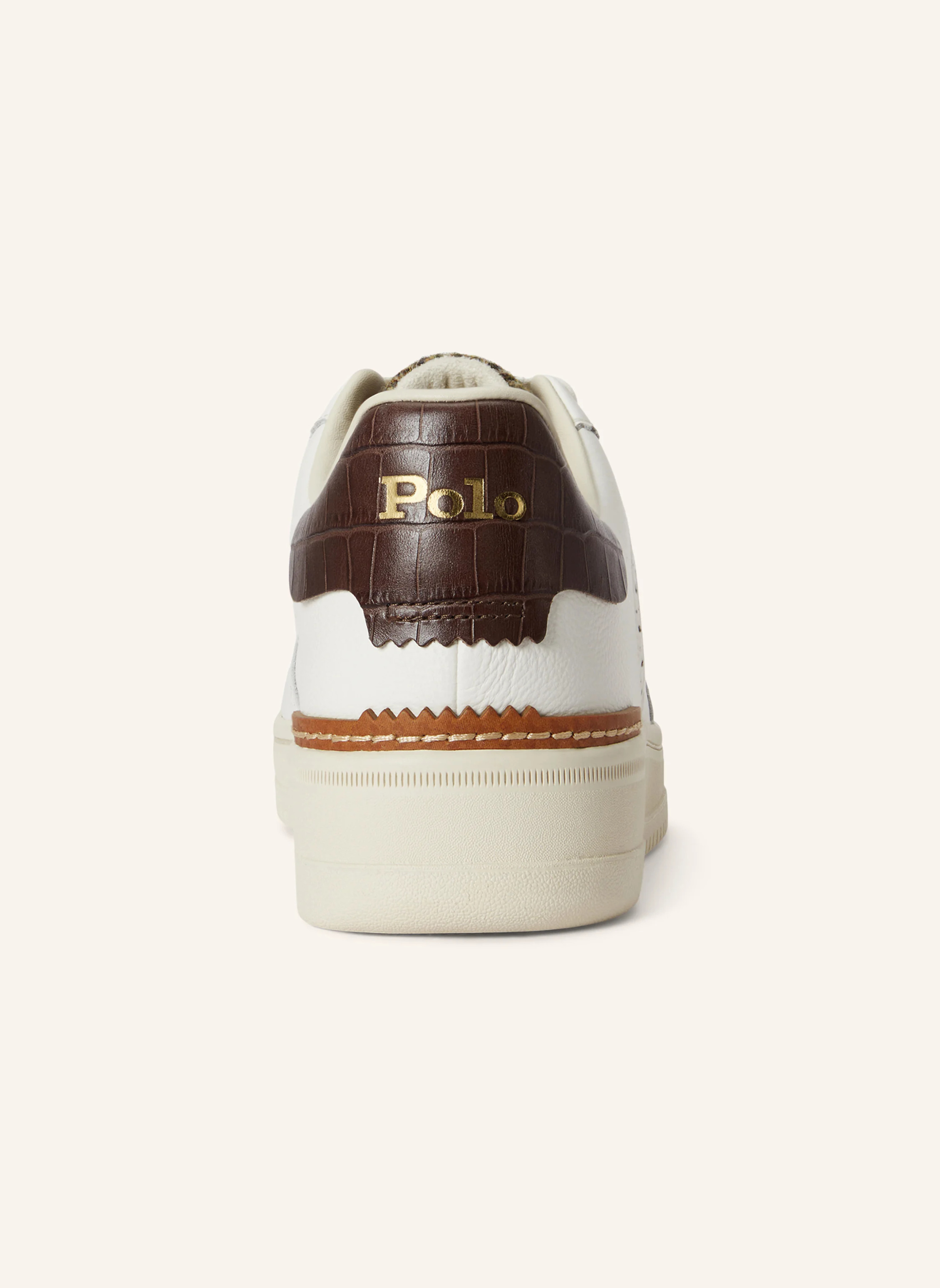 POLO RALPH LAUREN Sneaker – WEISS / DUNKELBRAUN / BRAUN