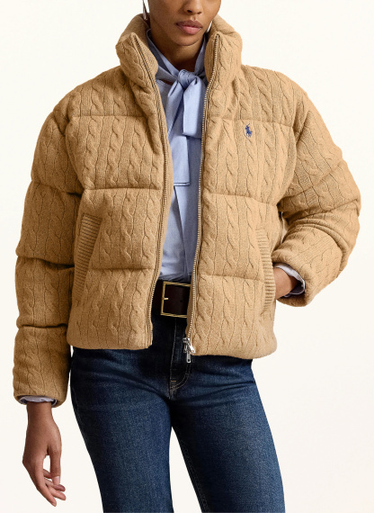 POLO RALPH LAUREN Steppjacke – CAMEL / DUNKELBLAU