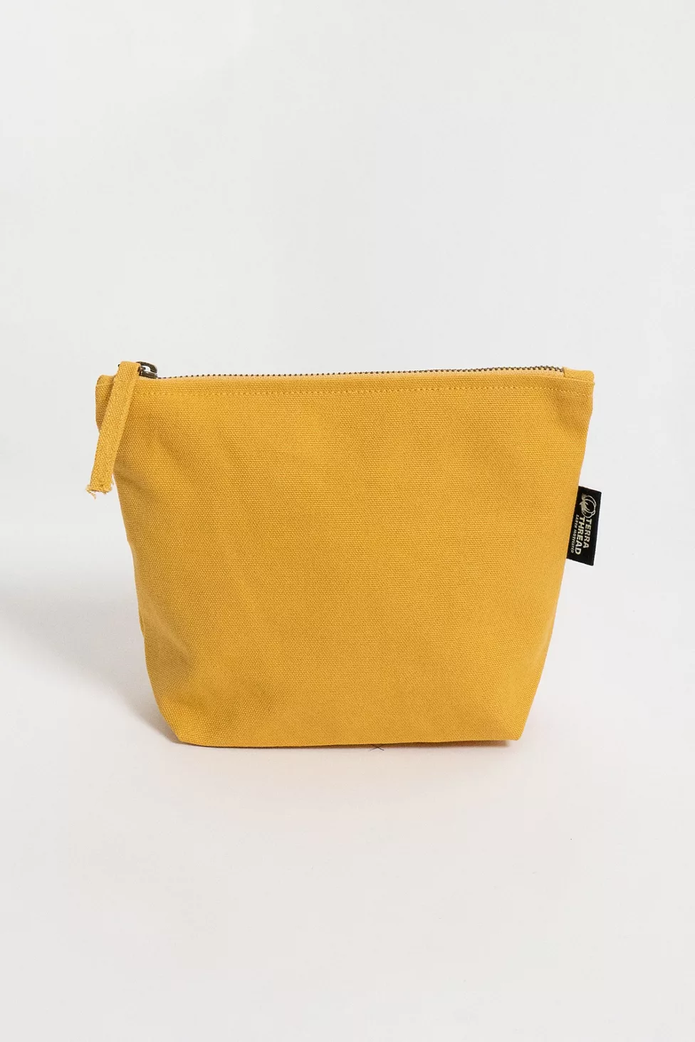 Terra Thread Organic Cotton Canvas Zippered Pouch - Mustard