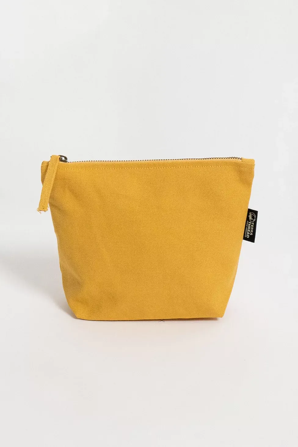 Terra Thread Organic Cotton Canvas Zippered Pouch - Mustard