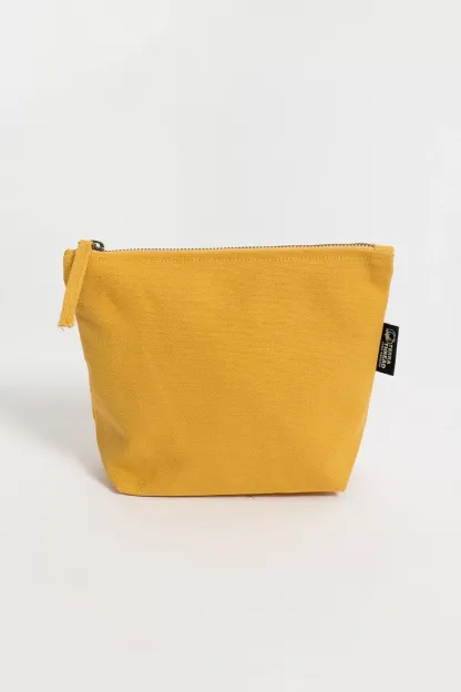 Terra Thread Organic Cotton Canvas Zippered Pouch - Mustard
