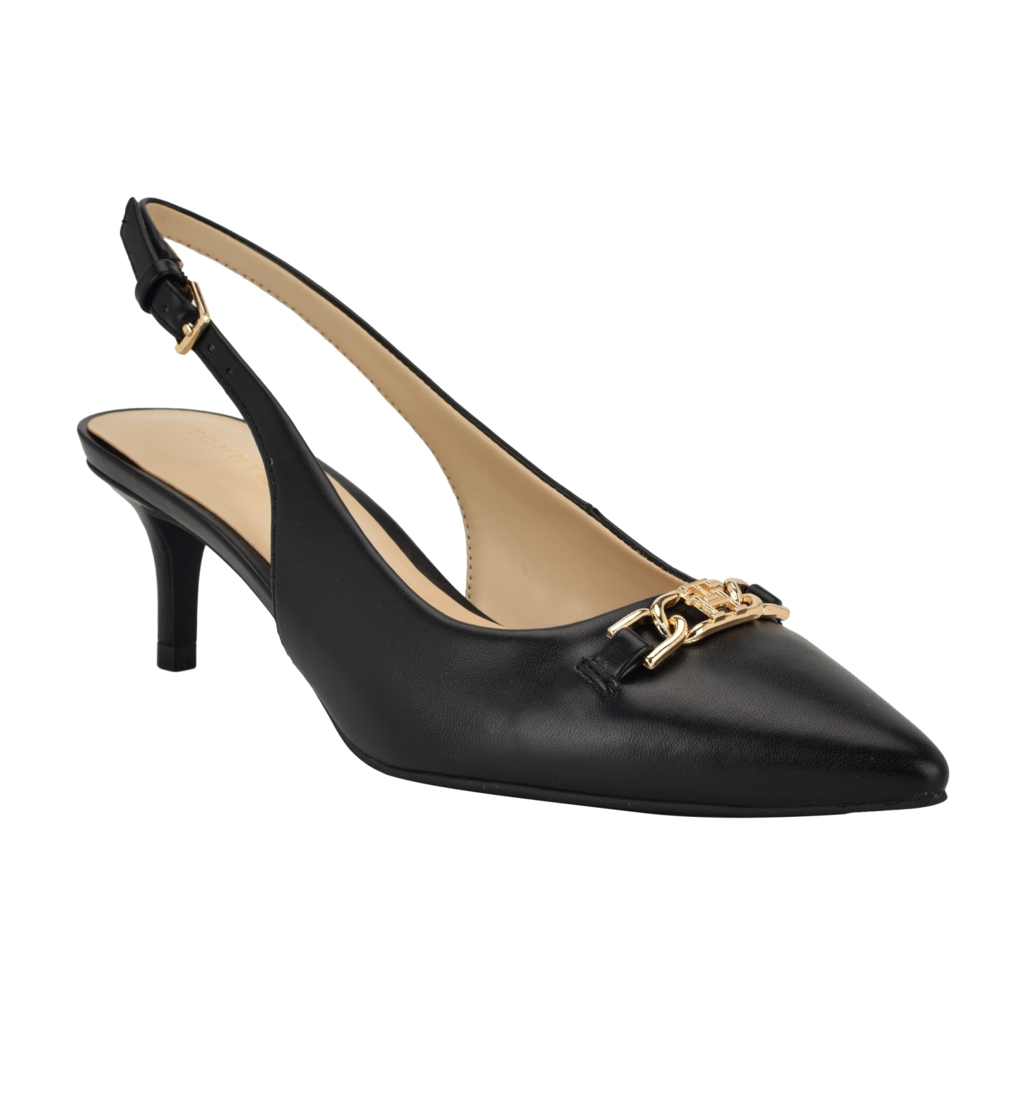 Tommy Hilfiger Women's Tienna Kitten Heel Slingback Pump - Black
