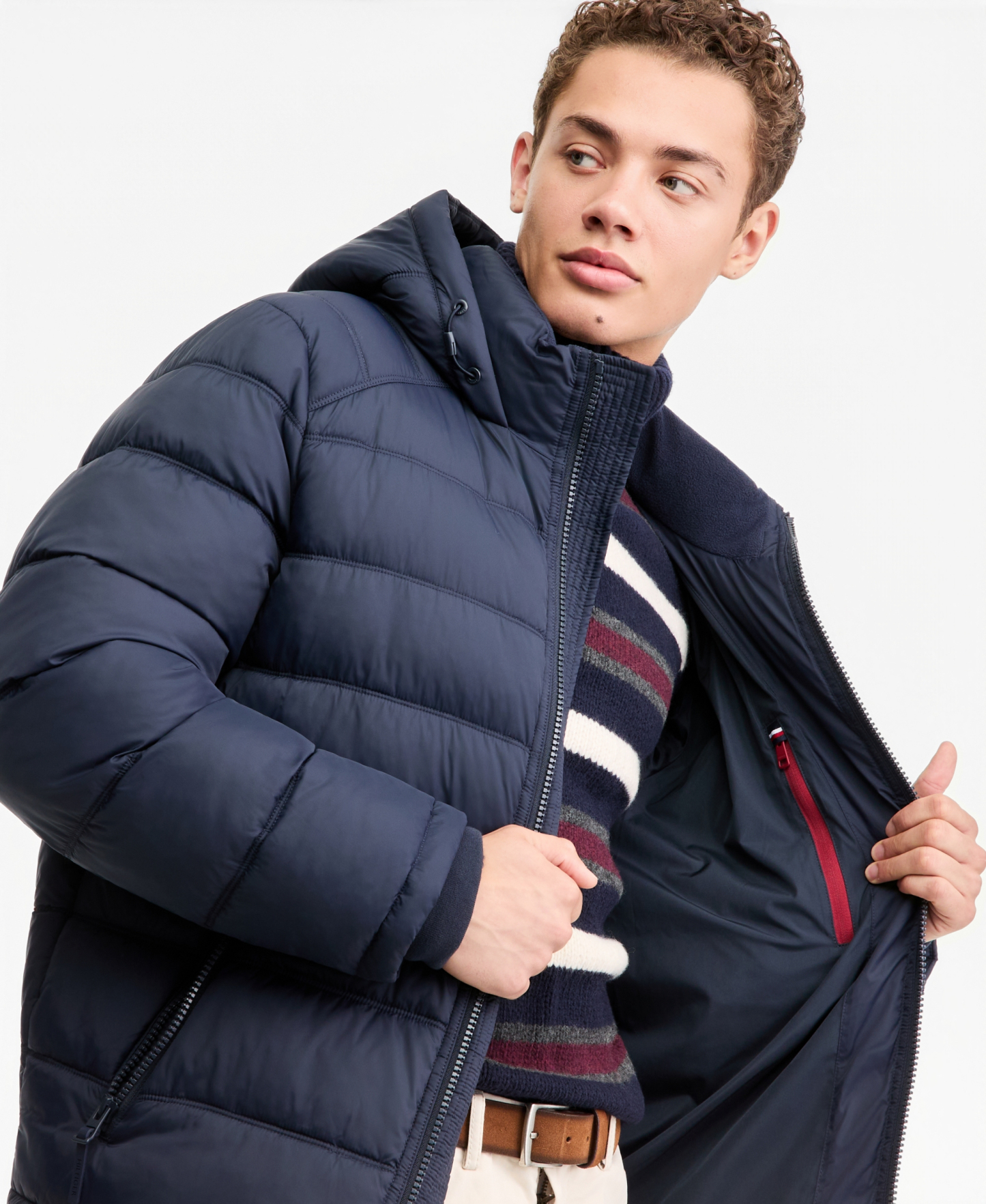 Tommy Hilfiger Men's Hooded Puffer Jacket - Midnight Navy