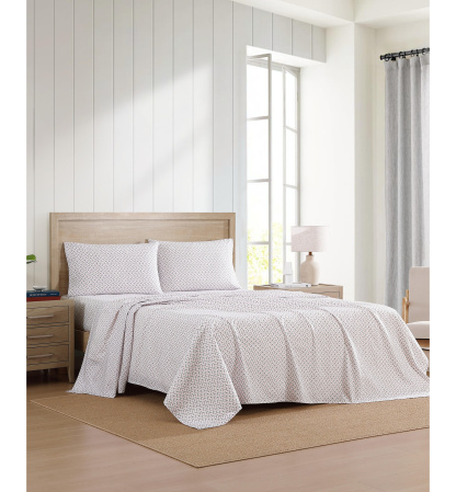 Tommy Hilfiger Printed 200-Thread Count Cotton Percale Sheet Set - Atlantic Anchors