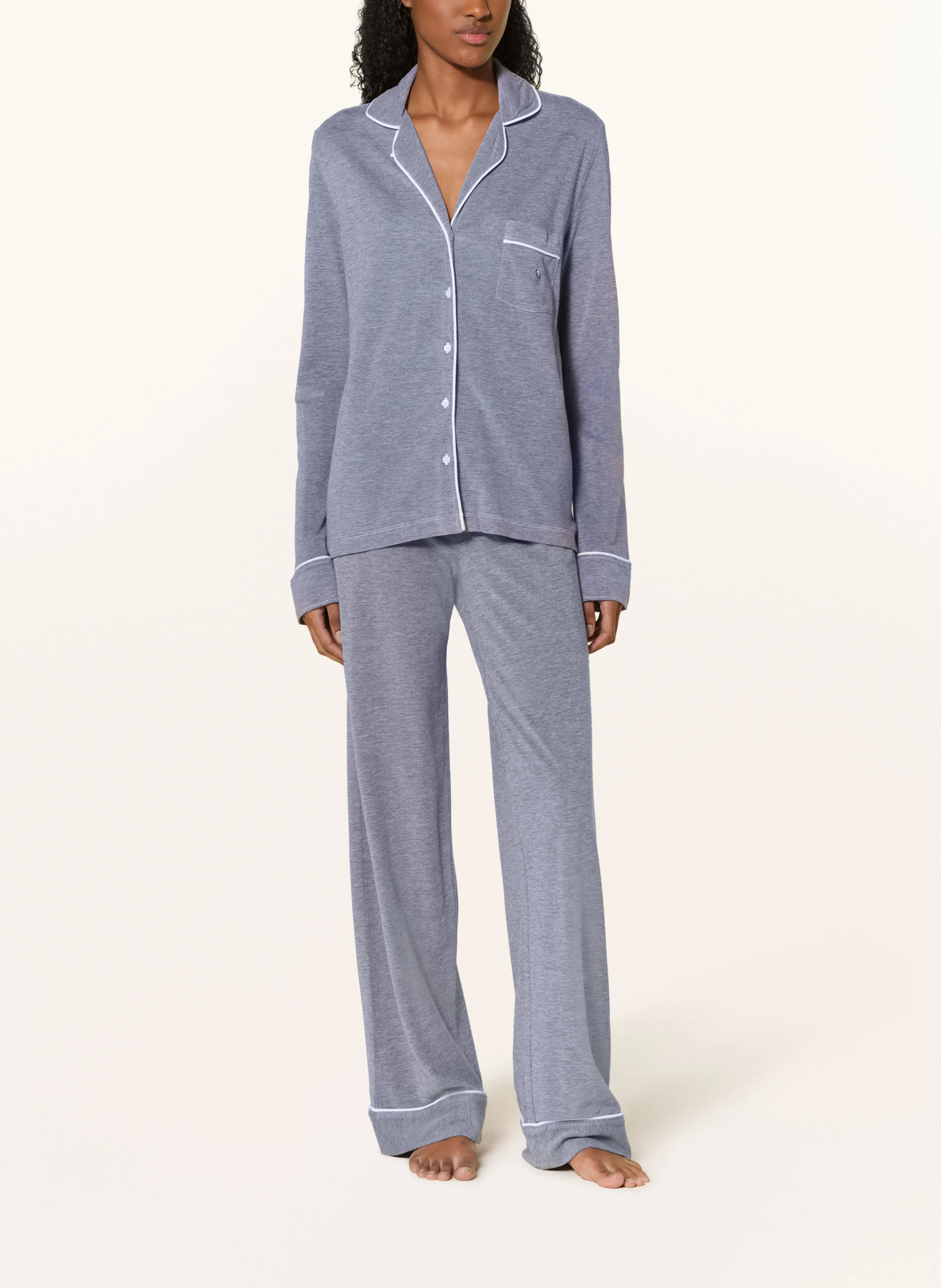 POLO RALPH LAUREN Schlafanzug – BLAU / WEISS