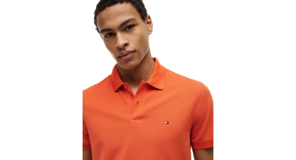 Tommy Hilfiger Men's Regular-Fit Performance Stretch Pique Polo Shirt - Brilliant Orange