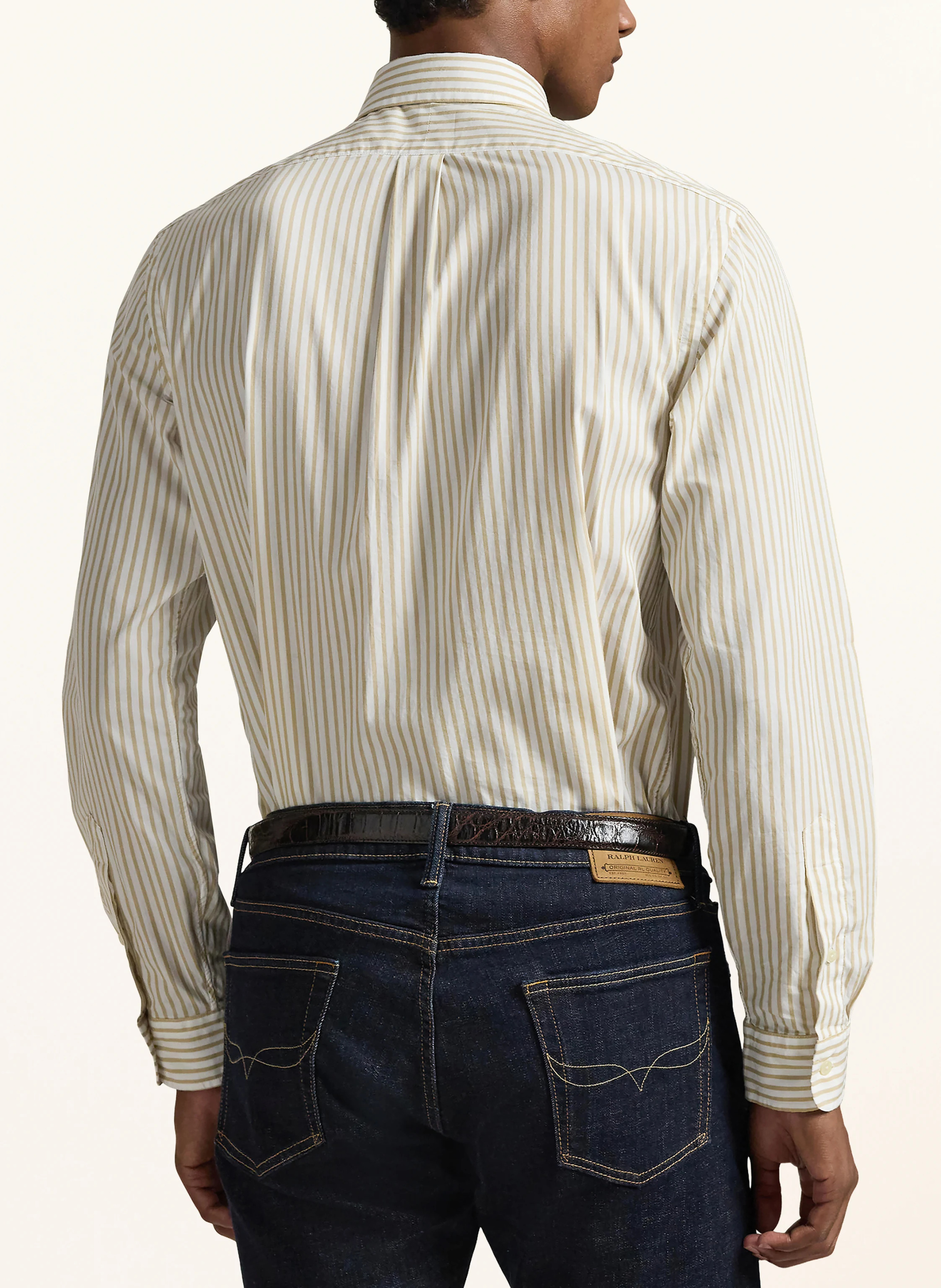 POLO RALPH LAUREN Hemd Custom Fit – BEIGE / WEISS (2)