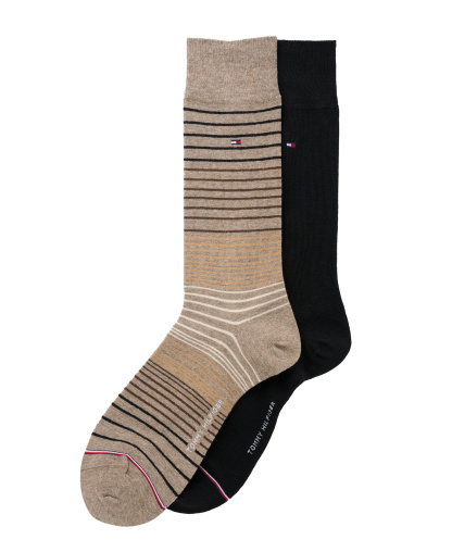 Tommy Hilfiger Men's Dress Crew Socks, 2-Pack - Brown/Black