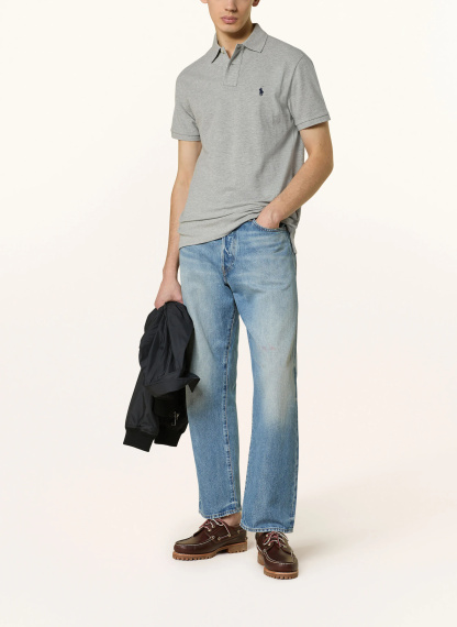 POLO RALPH LAUREN Piqué-Poloshirt Custom Slim Fit – HELLGRAU