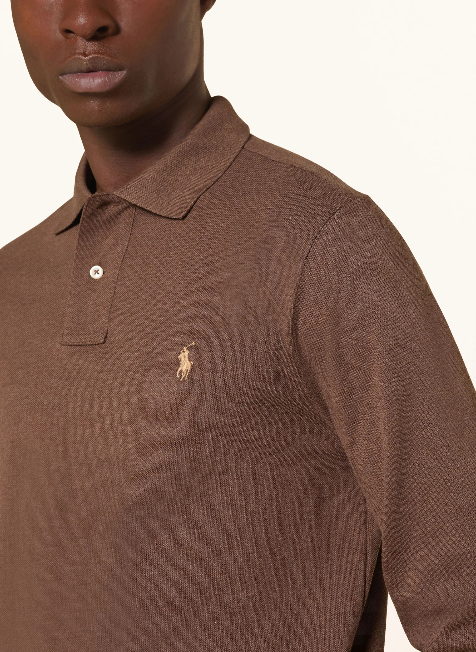 POLO RALPH LAUREN Piqué-Poloshirt Custom Slim Fit – DUNKELBRAUN (2)