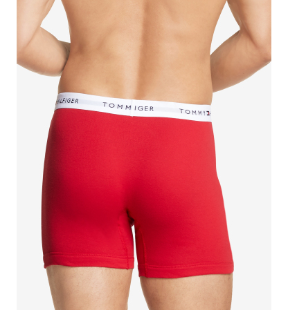 Tommy Hilfiger Men's Classic Cotton Boxer Briefs, 3-Pack - Mahogany