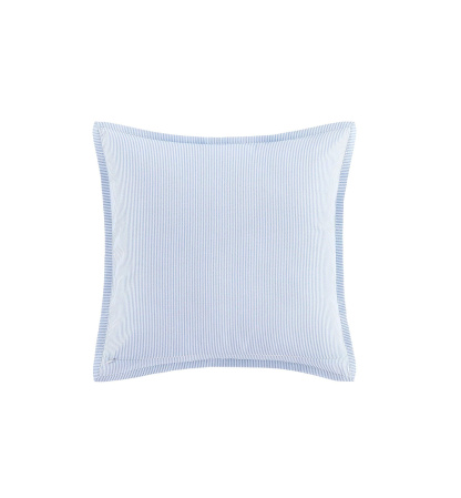 Tommy Hilfiger New York Flag Square Pillow, 20" X 20" - Ivory White/ Dark Navy/ Light Blue
