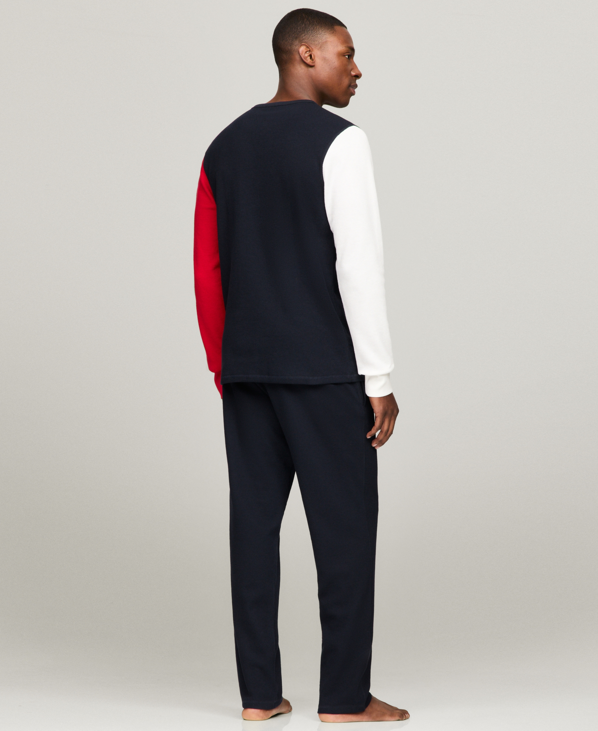Tommy Hilfiger Men's Thermal Logo Long-Sleeve Pajama Shirt - Multi