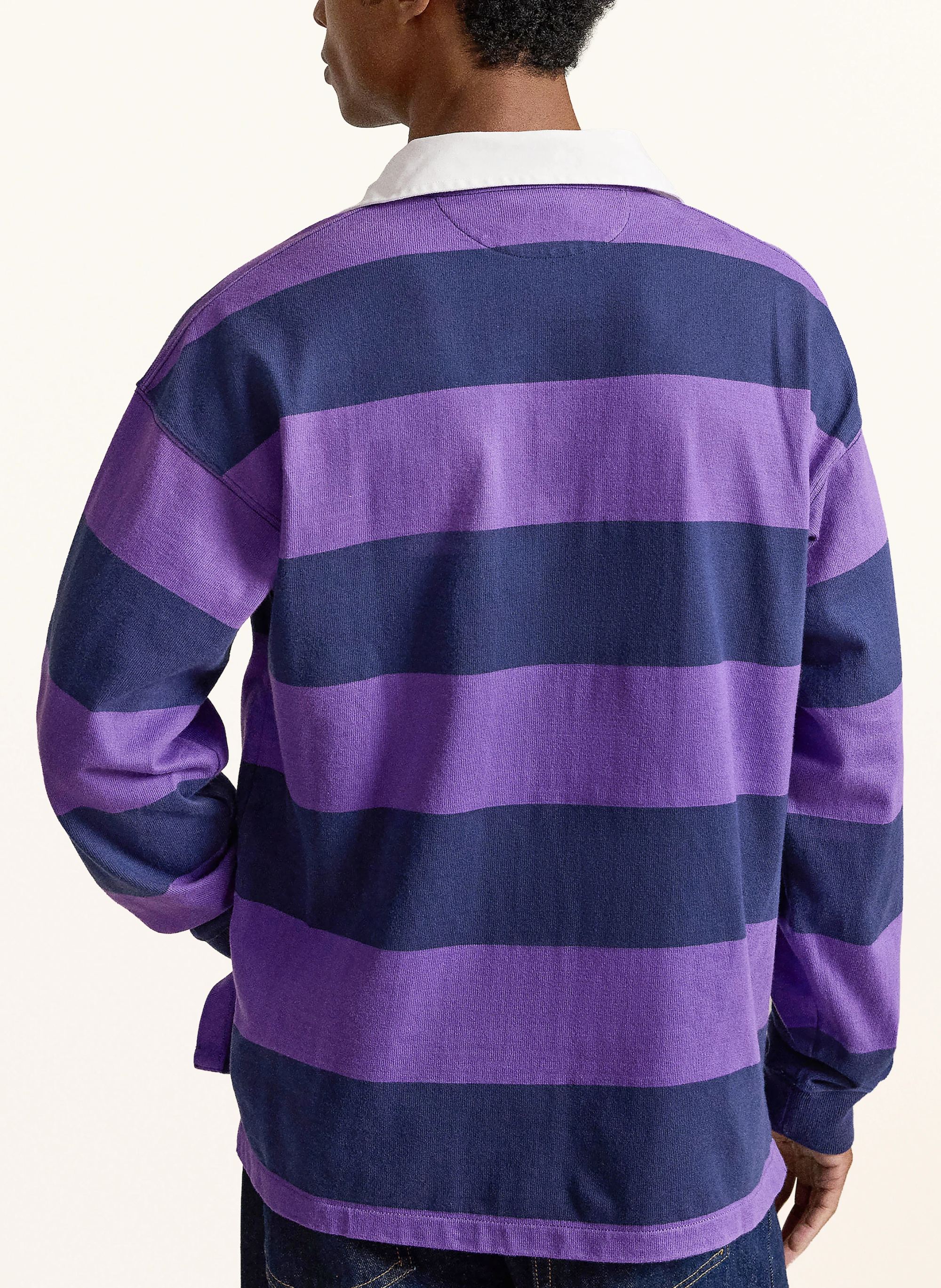 POLO RALPH LAUREN Rugbyshirt – DUNKELBLAU / LILA / WEISS