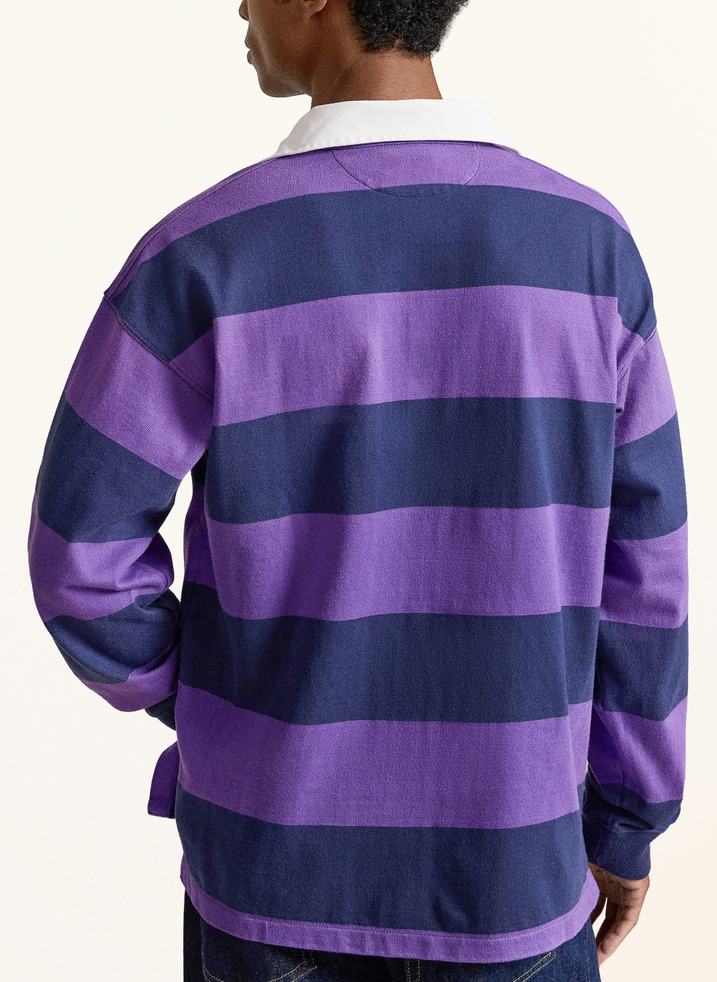 POLO RALPH LAUREN Rugbyshirt – DUNKELBLAU / LILA / WEISS