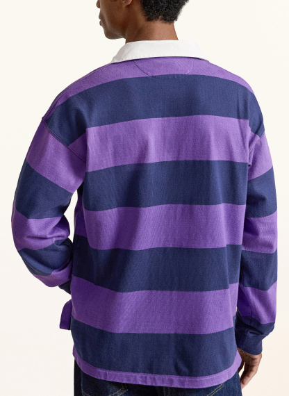 POLO RALPH LAUREN Rugbyshirt – DUNKELBLAU / LILA / WEISS