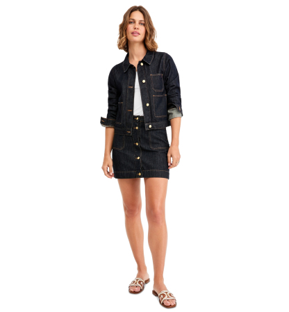 Tommy Hilfiger Women's Cotton Denim High-Rise Miniskirt - Rinse