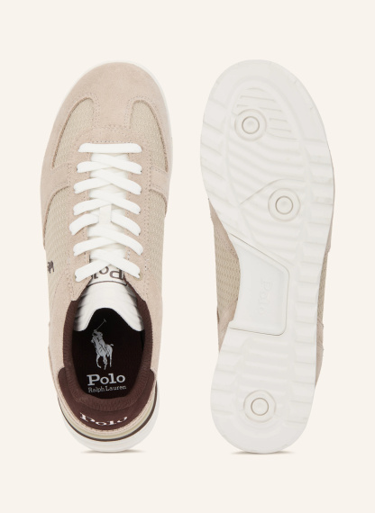 POLO RALPH LAUREN Sneaker – BEIGE / DUNKELBRAUN / WEISS